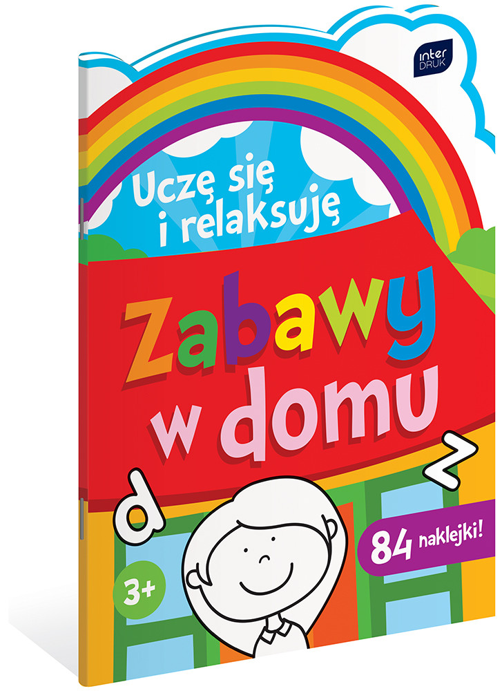Kolorowanka A4 z naklejkami Uczę się i relaksuję Zabawy nad wodą/ na łące? w domu/ w lesie mix 4 wzory (6941) Interdruk